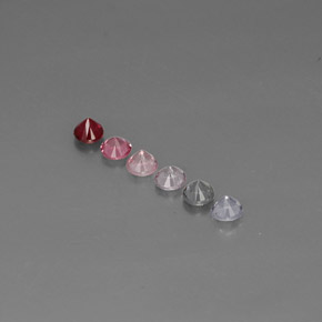 Pedras preciosas de espinélio multicolorido natural de  ct, corte redondo, VVS-VS