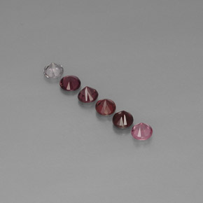 Pedras preciosas de espinélio multicolorido natural de  ct, corte redondo, VVS-VS