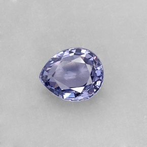 Espinélio azul natural 0,94ct, formato de pêra, VS