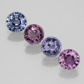 Pedras preciosas de espinélio multicolorido natural de  ct, corte redondo, VVS-VS