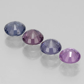 Pedras preciosas de espinélio multicolorido natural de  ct, corte redondo, VVS-VS