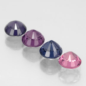 Pedras preciosas de espinélio multicolorido natural de  ct, corte redondo, VVS-VS