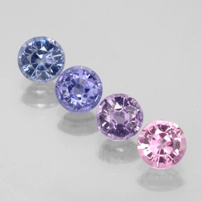 Pedras preciosas de espinélio multicolorido natural de  ct, corte redondo, VVS-VS
