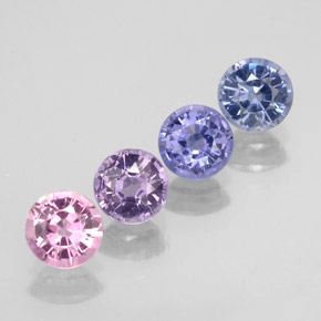 Pedras preciosas de espinélio multicolorido natural de  ct, corte redondo, VVS-VS