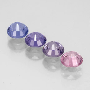 Pedras preciosas de espinélio multicolorido natural de  ct, corte redondo, VVS-VS