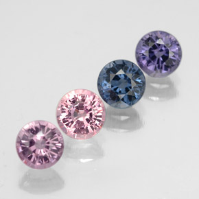 Pedras preciosas de espinélio multicolorido natural de  ct, corte redondo, VVS-VS