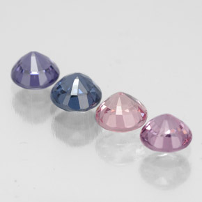 Pedras preciosas de espinélio multicolorido natural de  ct, corte redondo, VVS-VS