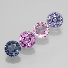Pedras preciosas de espinélio multicolorido natural de  ct, corte redondo, VVS-VS