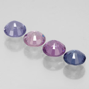 Pedras preciosas de espinélio multicolorido natural de  ct, corte redondo, VVS-VS