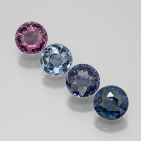 Pedras preciosas de espinélio multicolorido natural de  ct, corte redondo, VVS-VS
