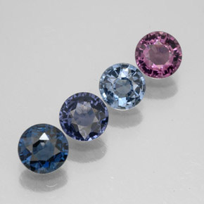 Pedras preciosas de espinélio multicolorido natural de  ct, corte redondo, VVS-VS