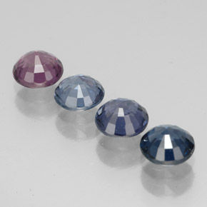 Pedras preciosas de espinélio multicolorido natural de  ct, corte redondo, VVS-VS