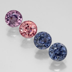 Pedras preciosas de espinélio multicolorido natural de  ct, corte redondo, VVS-VS