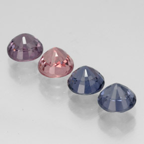 Pedras preciosas de espinélio multicolorido natural de  ct, corte redondo, VVS-VS
