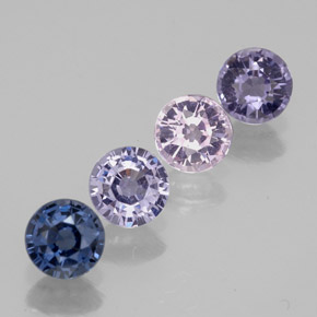 Pedras preciosas de espinélio multicolorido natural de 1,42 ct, corte redondo, VVS-VS
