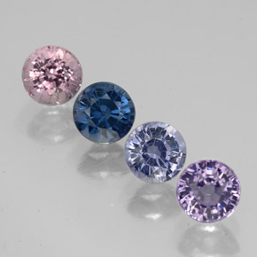 Pedras preciosas de espinélio multicolorido natural de  ct, corte redondo, VVS-VS