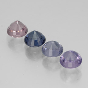 Pedras preciosas de espinélio multicolorido natural de  ct, corte redondo, VVS-VS