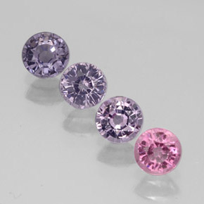 Pedras preciosas de espinélio multicolorido natural de  ct, corte redondo, VVS-VS
