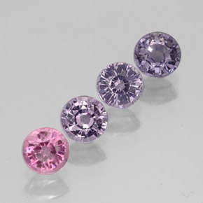 Pedras preciosas de espinélio multicolorido natural de  ct, corte redondo, VVS-VS