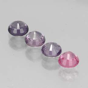 Pedras preciosas de espinélio multicolorido natural de  ct, corte redondo, VVS-VS