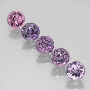 Pedras preciosas de espinélio multicolorido natural de  ct, corte redondo, VVS-VS
