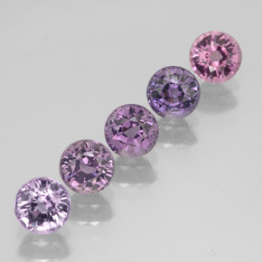 Pedras preciosas de espinélio multicolorido natural de  ct, corte redondo, VVS-VS