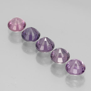 Pedras preciosas de espinélio multicolorido natural de  ct, corte redondo, VVS-VS