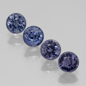 Pedras preciosas de espinélio azul natural de  ct, corte redondo, VVS-VS