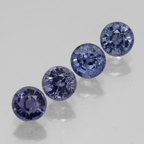 Pedras preciosas de espinélio azul natural de  ct, corte redondo, VVS-VS