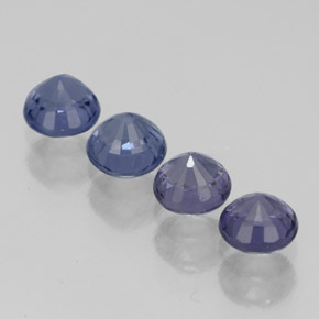 Pedras preciosas de espinélio azul natural de  ct, corte redondo, VVS-VS