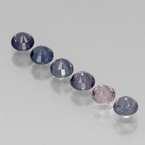 Pedras preciosas de espinélio multicolorido natural de  ct, corte redondo, VVS-VS