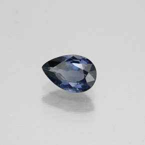 Espinélio azul natural 0,56ct, formato de pêra, VVS-VS