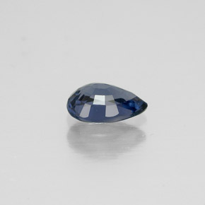 Espinélio azul natural 0,56ct, formato de pêra, VVS-VS