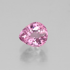 Espinélio rosa natural 0,55ct, formato de pêra, VVS-VS