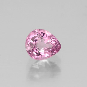 Espinélio rosa natural 0,55ct, formato de pêra, VVS-VS