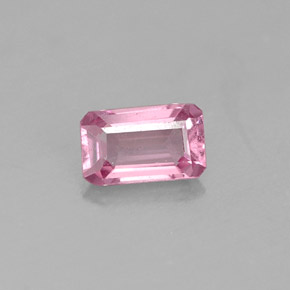 Espinélio rosa natural 0,46ct, corte esmeralda, VS