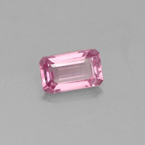 Espinélio rosa natural 0,46ct, corte esmeralda, VS