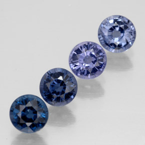 Pedras preciosas de espinélio multicolorido natural de  ct, corte redondo, VVS-VS