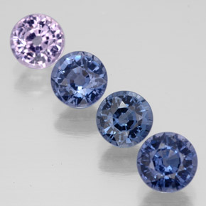 Pedras preciosas de espinélio multicolorido natural de  ct, corte redondo, VVS-VS