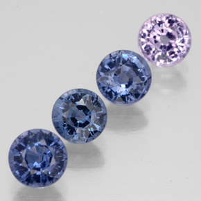 Pedras preciosas de espinélio multicolorido natural de  ct, corte redondo, VVS-VS