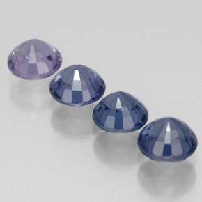 Pedras preciosas de espinélio multicolorido natural de  ct, corte redondo, VVS-VS