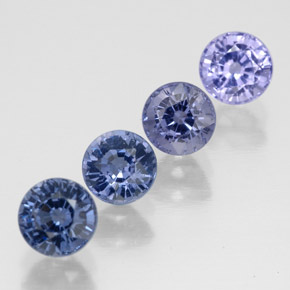 Pedras preciosas de espinélio multicolorido natural de  ct, corte redondo, VVS-VS
