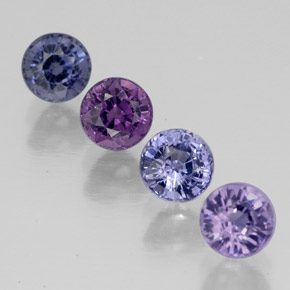 Pedras preciosas de espinélio multicolorido natural de  ct, corte redondo, VVS-VS