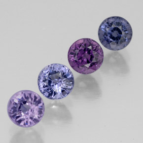 Pedras preciosas de espinélio multicolorido natural de  ct, corte redondo, VVS-VS