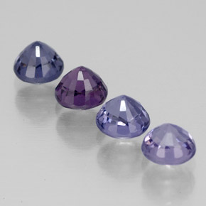 Pedras preciosas de espinélio multicolorido natural de  ct, corte redondo, VVS-VS