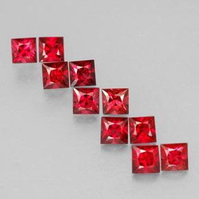 Pedras preciosas de espinélio vermelho natural de  ct, quadrado, VVS-VS