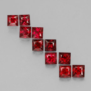 Pedras preciosas de espinélio vermelho natural de  ct, quadrado, VVS-VS