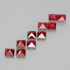 Pedras preciosas de espinélio vermelho natural de  ct, quadrado, VVS-VS