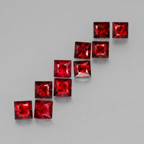 Pedras preciosas de espinélio vermelho natural de  ct, quadrado, VVS-VS