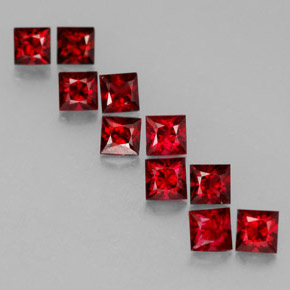 Pedras preciosas de espinélio vermelho natural de  ct, quadrado, VVS-VS